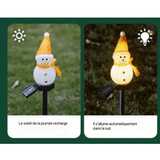 Bonhomme de Neige Lumineux Noel Lampe Jardin Eclairage Lumière Spot Deco