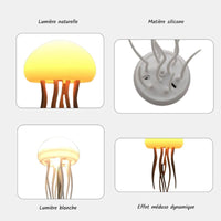 Lampe Méduse de Chevet ou Bureau Lumière Créative Design Jelly Light
