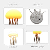 Lampe Méduse de Chevet ou Bureau Lumière Créative Design Jelly Light