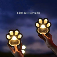 Pattes de Chat Energie Solaire Coussinet Eclairage Lumiere Mignon