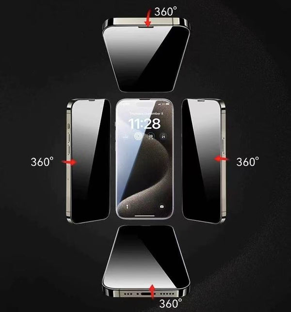 Protection écran 3 en 1 Smartphone Verre Protecteur Anti Regard Indiscret
