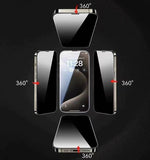 Protection écran 3 en 1 Smartphone Verre Protecteur Anti Regard Indiscret